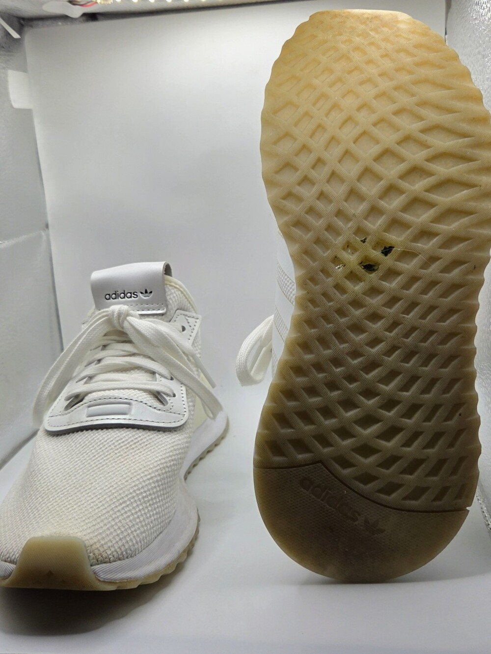 Womens Adidas White Running Sneakers - Picture 6 of 6